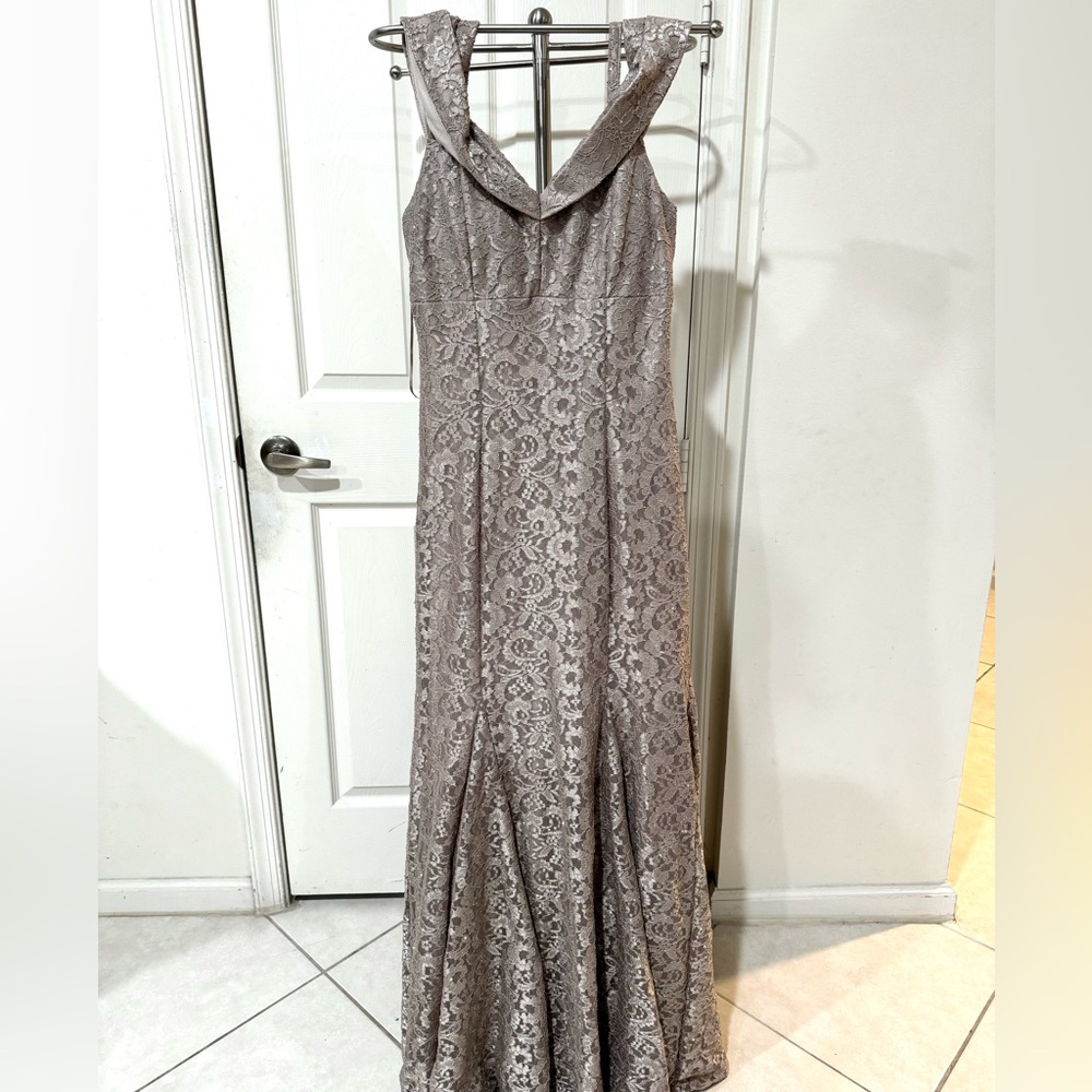 Gold Beige Sparkling Prom Dress